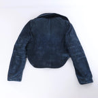 Diesel DE-ALI-S GIACCA Cropped Denim Jacket in Navy Blue, Size XL