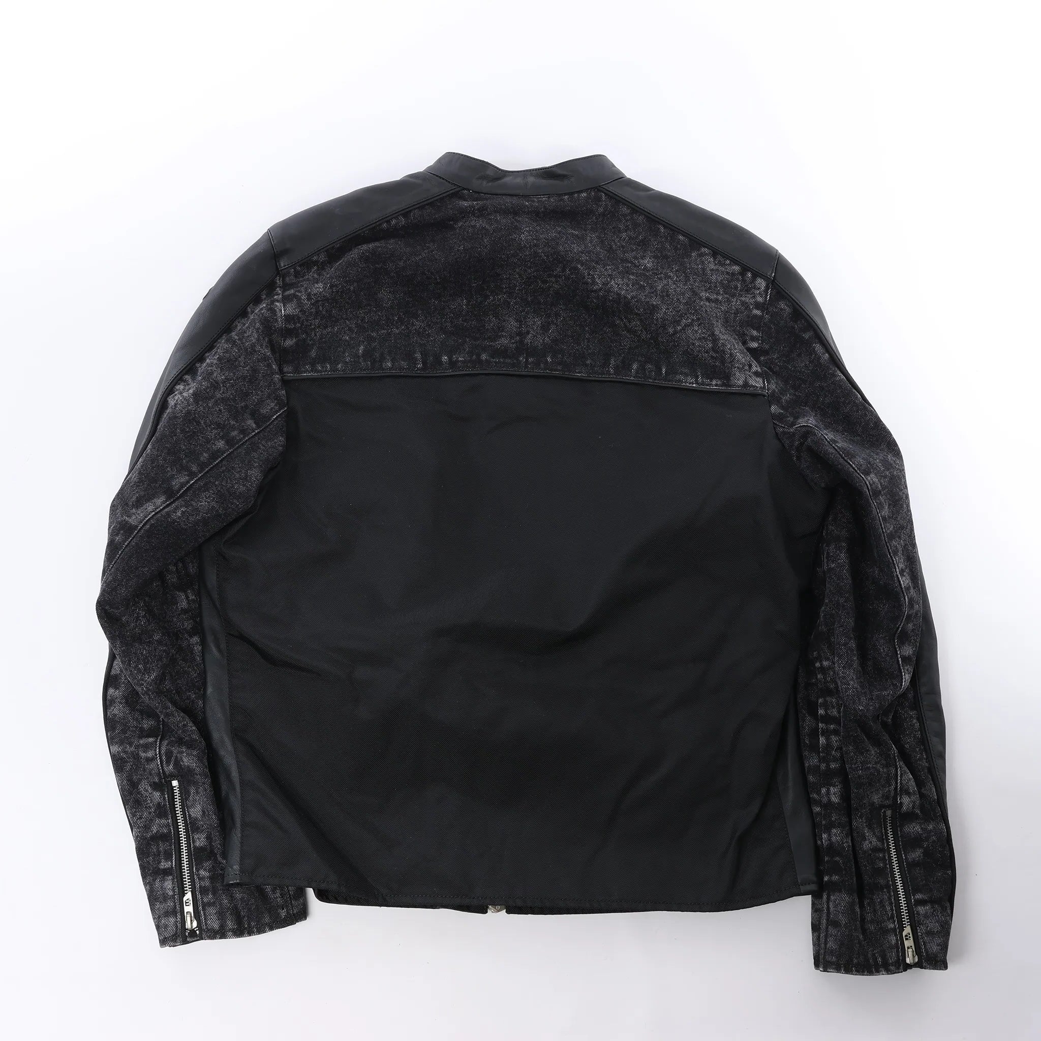 Diesel L-LEOPOL Leather Jacket in Black, Size 46 IT
