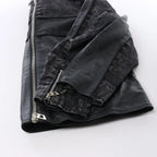 Diesel L-LEOPOL Leather Jacket in Black, Size 46 IT