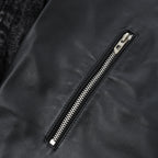 Diesel L-LEOPOL Leather Jacket in Black, Size 46 IT