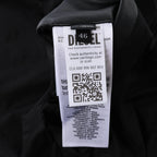 Diesel L-LEOPOL Leather Jacket in Black, Size 46 IT