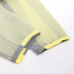 DIESEL Lurex-Detail Long-Sleeved Shirt in Yellow, Size S