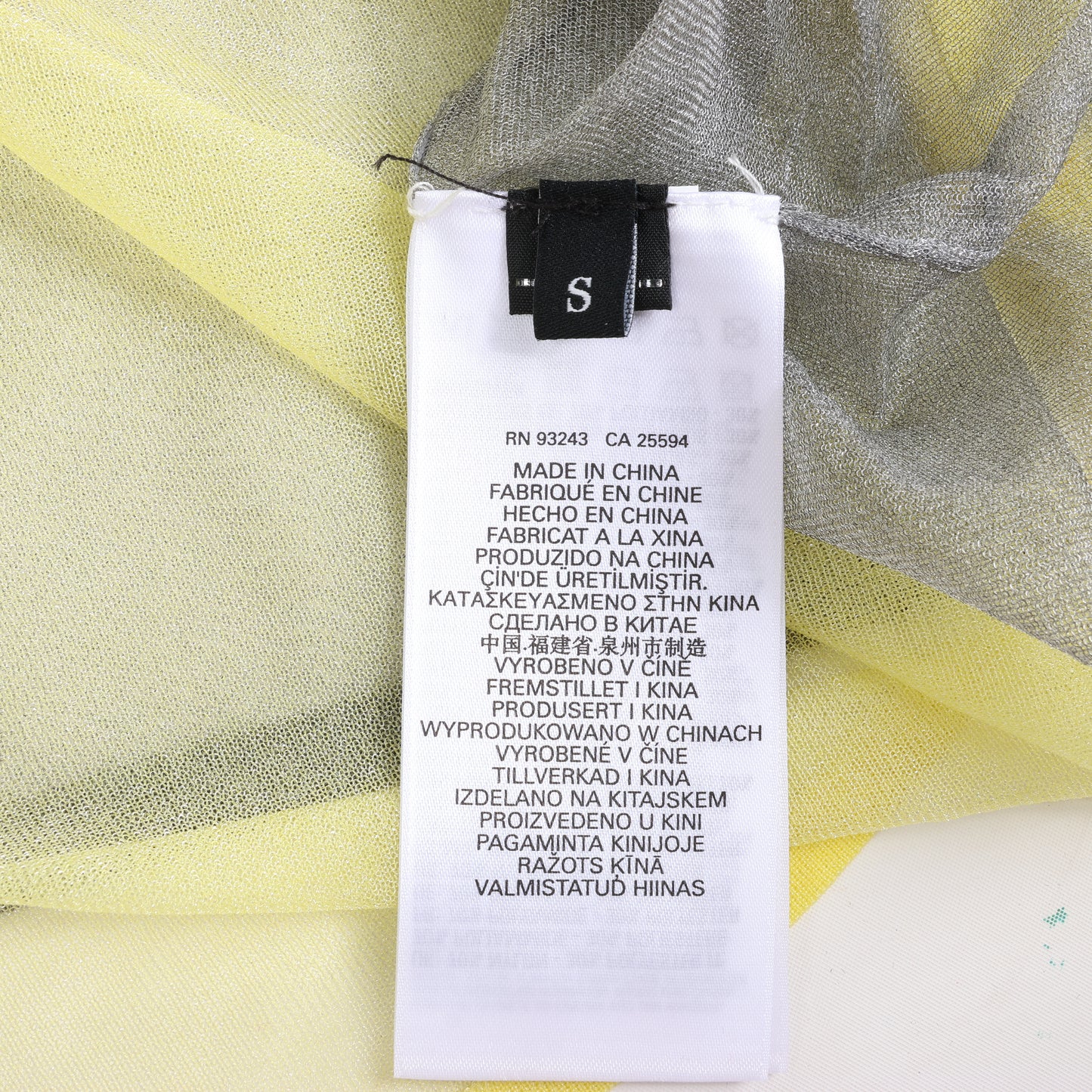 DIESEL Langarmshirt mit Lurex-Details in Gelb, Größe S