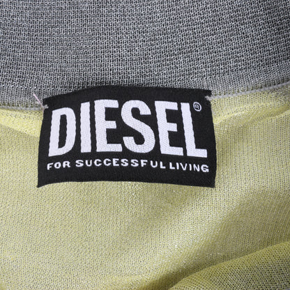DIESEL Langarmshirt mit Lurex-Details in Gelb, Größe S