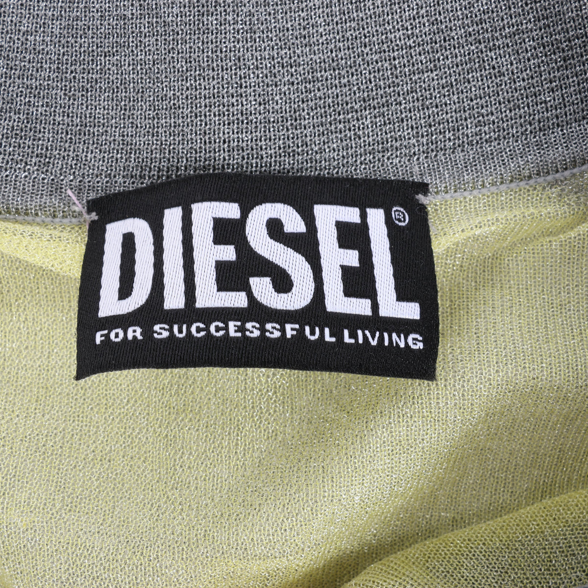DIESEL Lurex-Detail Long-Sleeved Shirt in Yellow, Size S