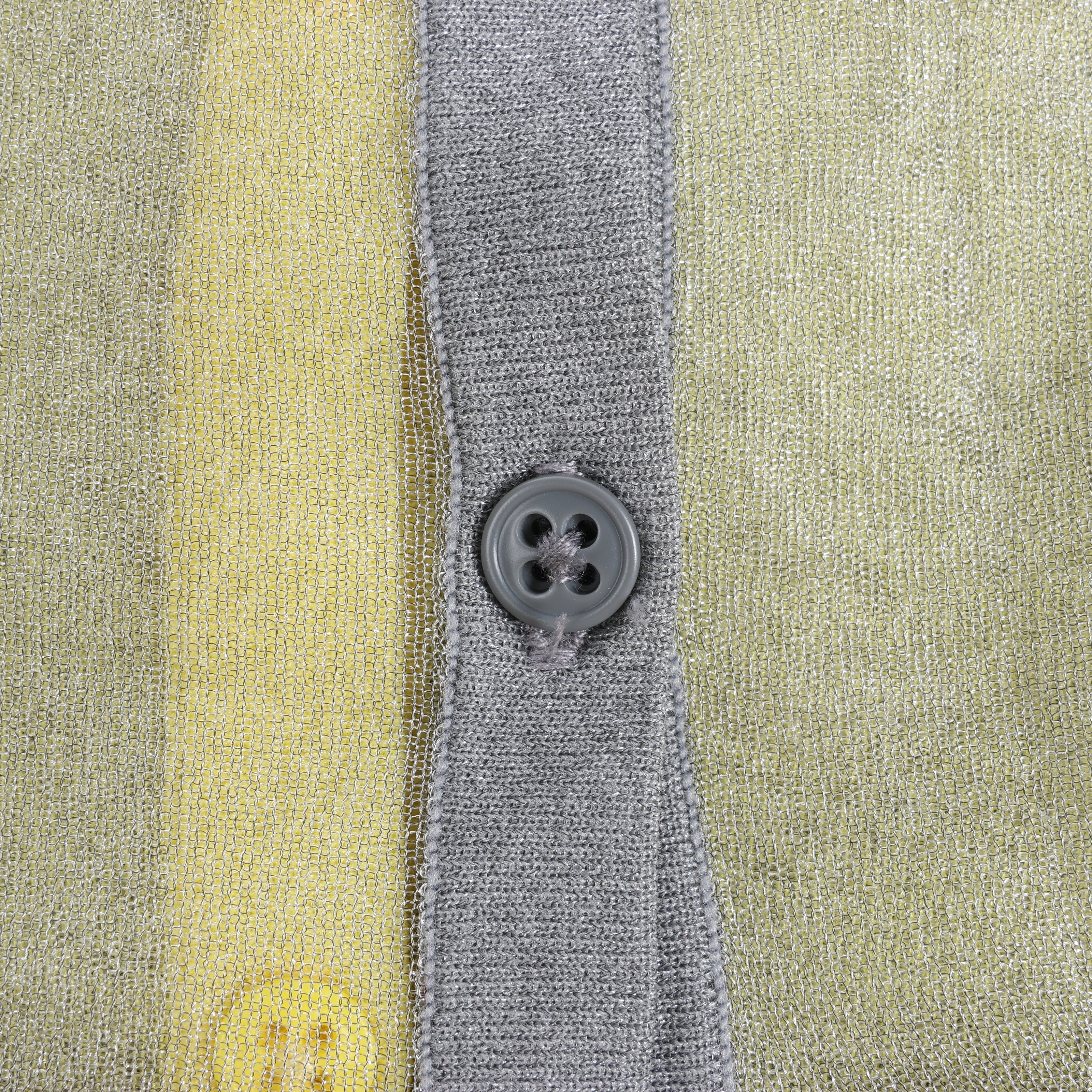 DIESEL Lurex-Detail Long-Sleeved Shirt in Yellow, Size S