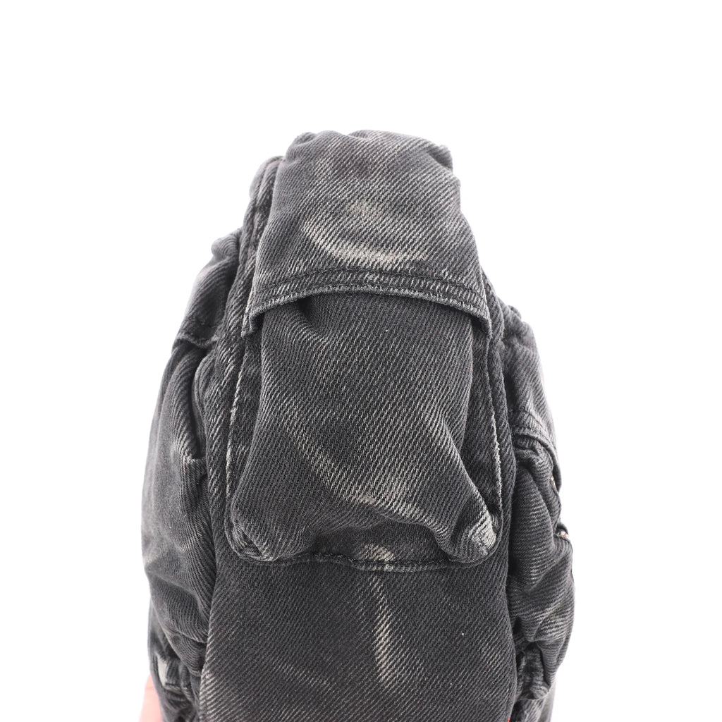 Diesel Multi-Pkts Multipocket Washed Denim Crossbody bag in Gray