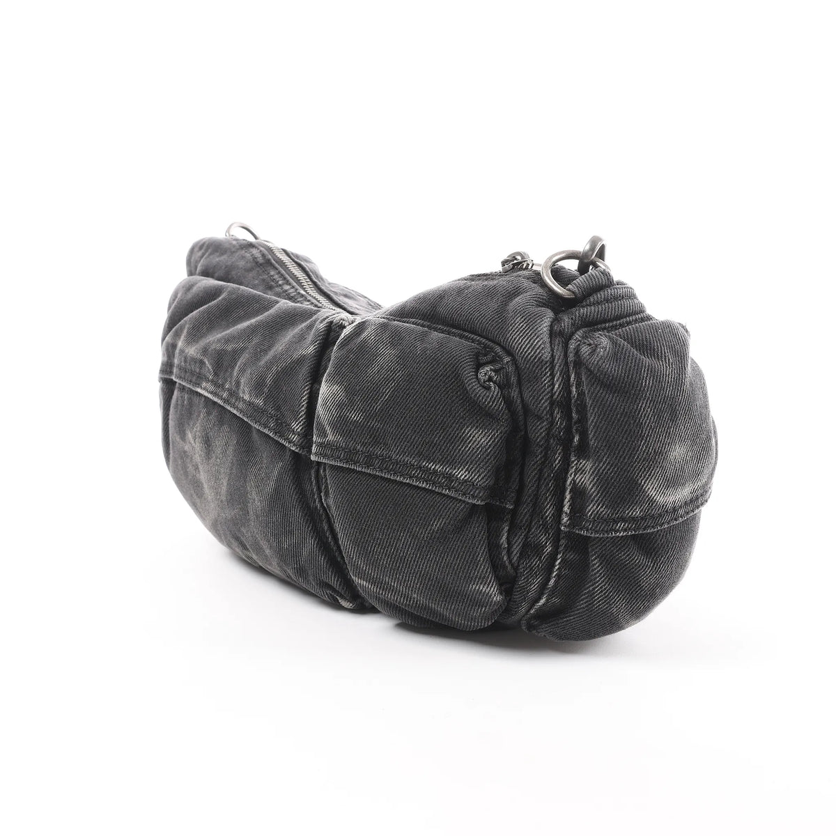 Diesel Multi-Pkts Multipocket Washed Denim Crossbody bag in Gray