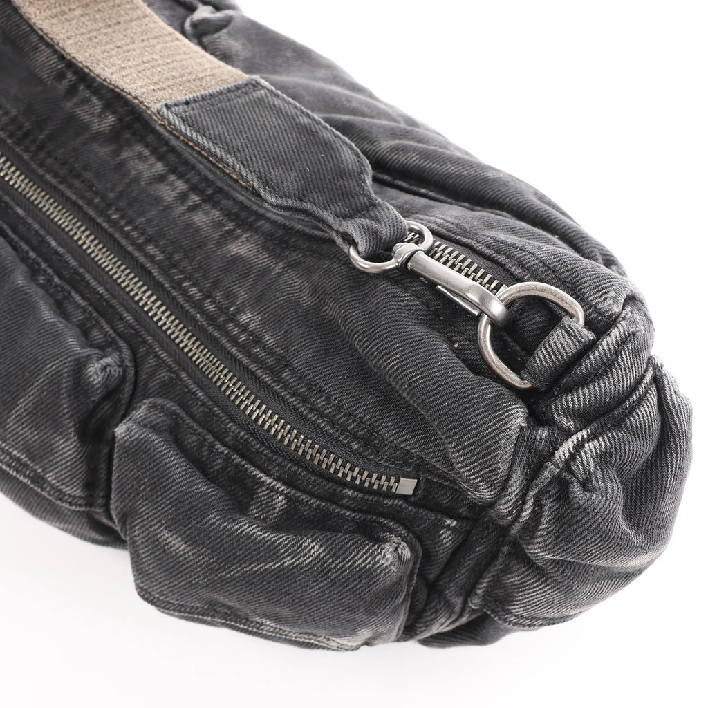 Diesel Multi-Pkts Multipocket Washed Denim Crossbody bag in Gray