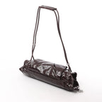 Diesel Scrunch-D Leather Shoulder Bag in Burgundy