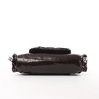 Diesel Scrunch-D Leather Shoulder Bag in Burgundy