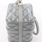 Dior CD diamond PVC & Leather 2Way Handbag in Gray