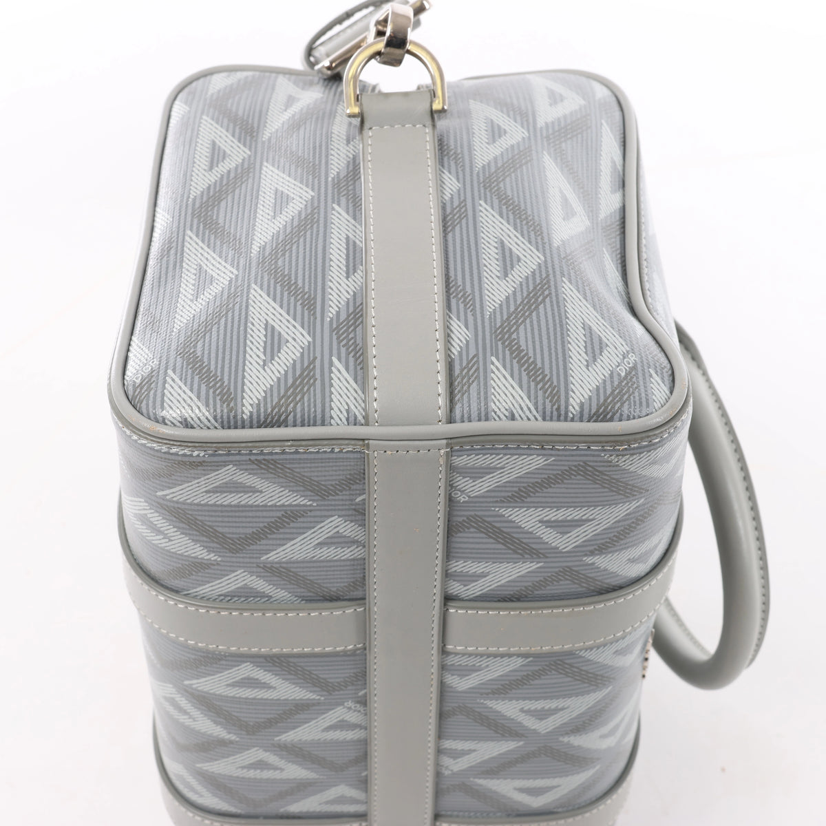 Dior CD diamond PVC & Leather 2Way Handbag in Gray