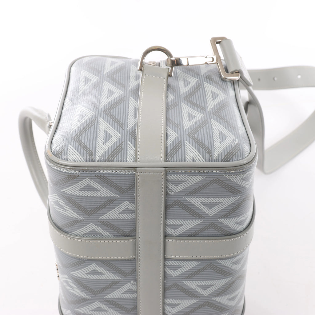 Dior CD diamond PVC & Leather 2Way Handbag in Gray