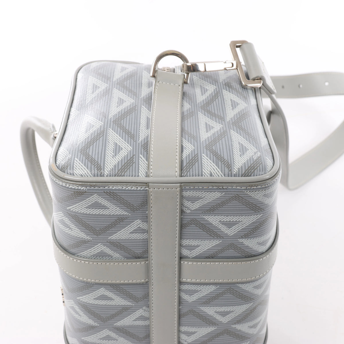 Dior CD diamond PVC & Leather 2Way Handbag in Gray