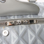 Dior CD diamond PVC & Leather 2Way Handbag in Gray