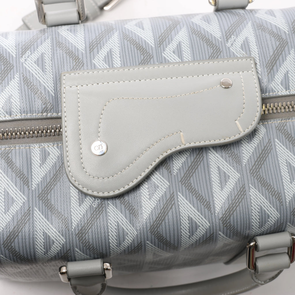 Dior CD diamond PVC & Leather 2Way Handbag in Gray
