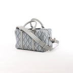 Dior CD diamond PVC & Leather 2Way Handbag in Gray