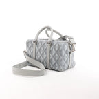 Dior CD diamond PVC & Leather 2Way Handbag in Gray