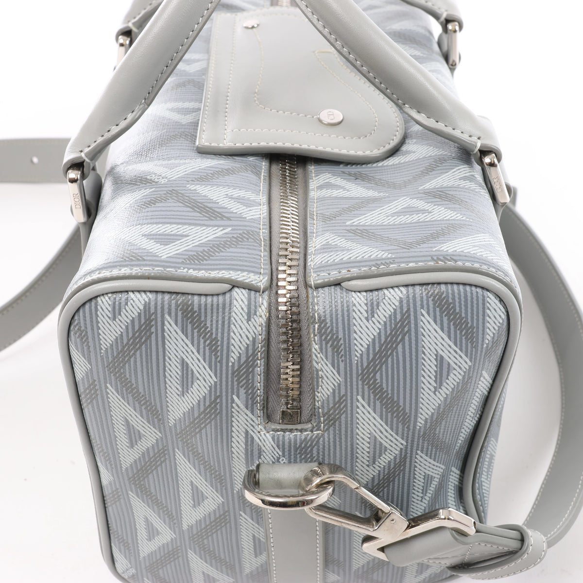 Dior CD diamond PVC & Leather 2Way Handbag in Gray