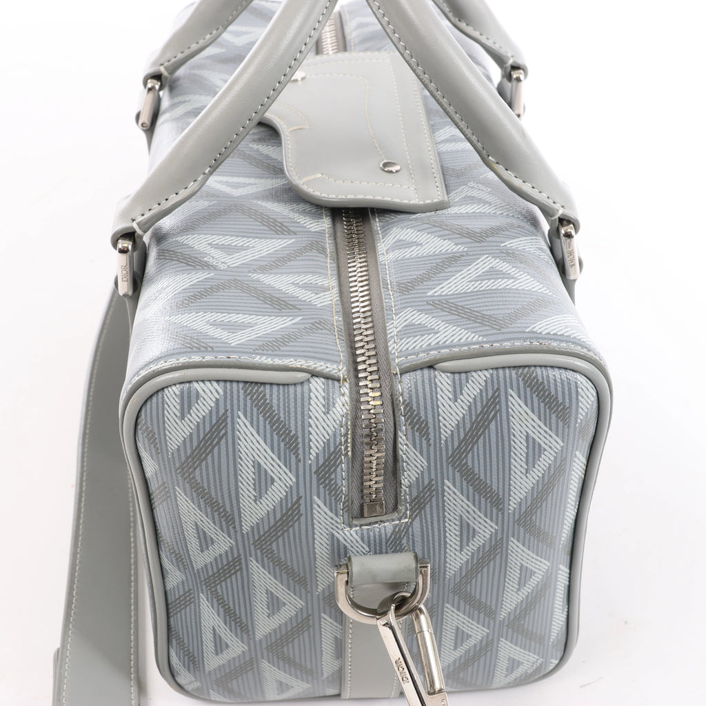 Dior CD diamond PVC & Leather 2Way Handbag in Gray