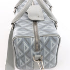 Dior CD diamond PVC & Leather 2Way Handbag in Gray