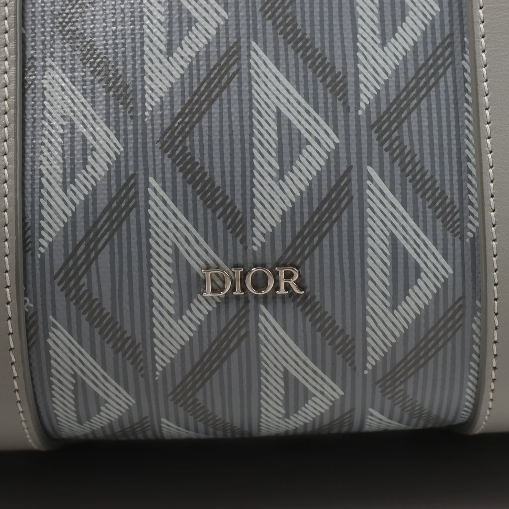 Dior CD diamond PVC & Leather 2Way Handbag in Gray