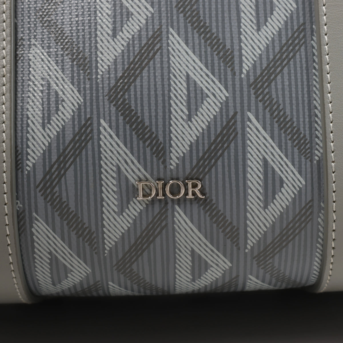 Dior CD diamond PVC & Leather 2Way Handbag in Gray