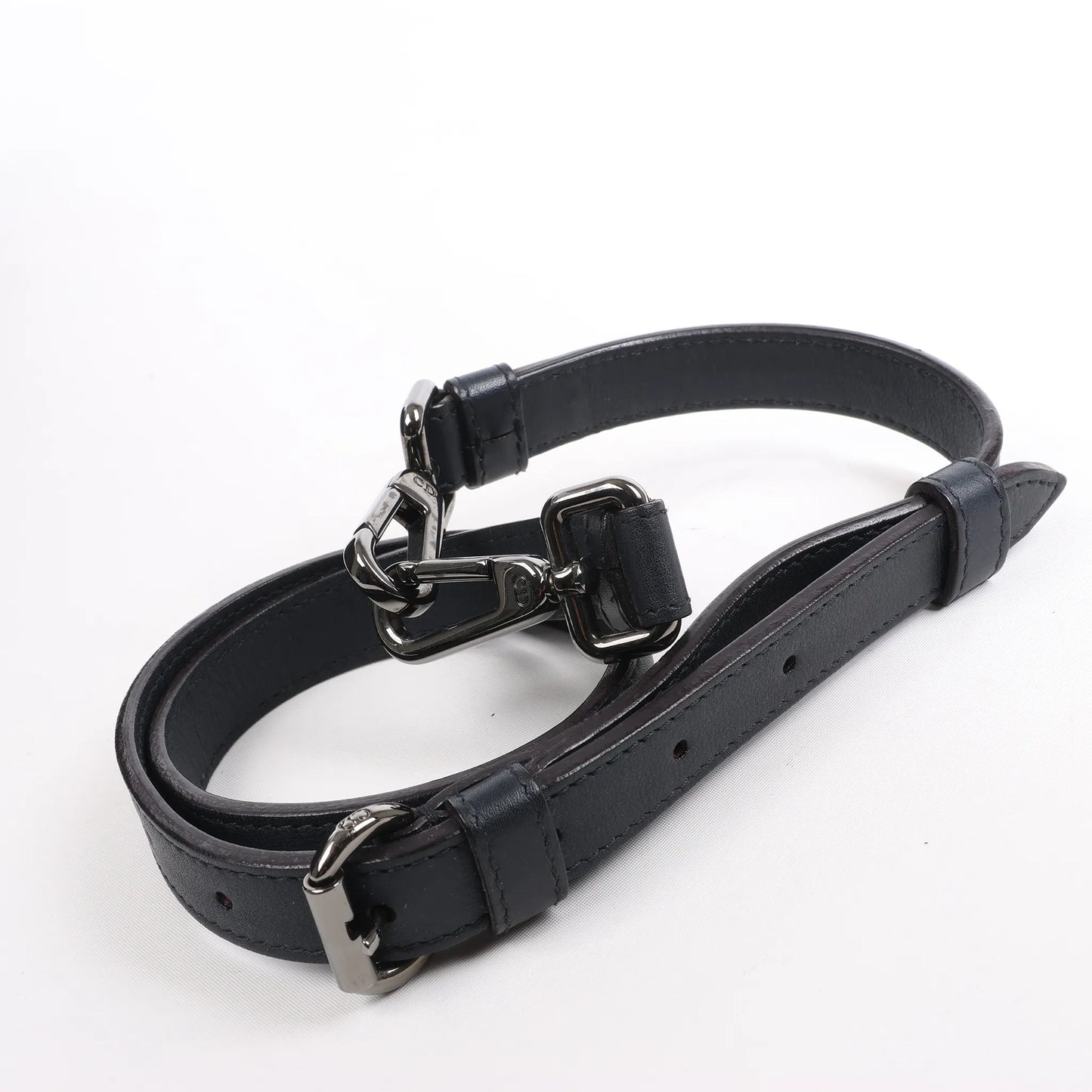 Große 2-Wege-Handtasche aus Glattleder von Dior Diorissimo in Schwarz x Rose Indien