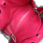 Dior Diorissimo Smooth Leather Large 2Way Handbag in Black x Rose Indien