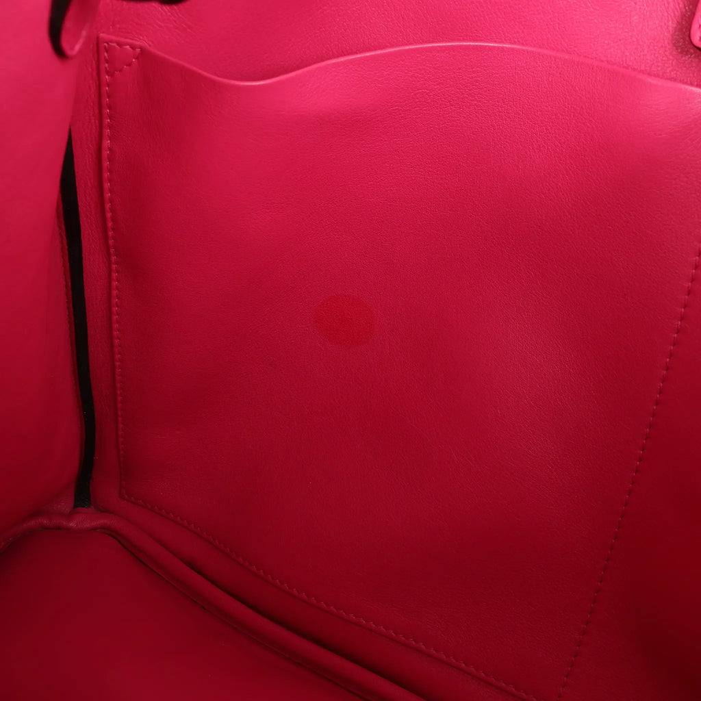 Dior Diorissimo Smooth Leather Large 2Way Handbag in Black x Rose Indien