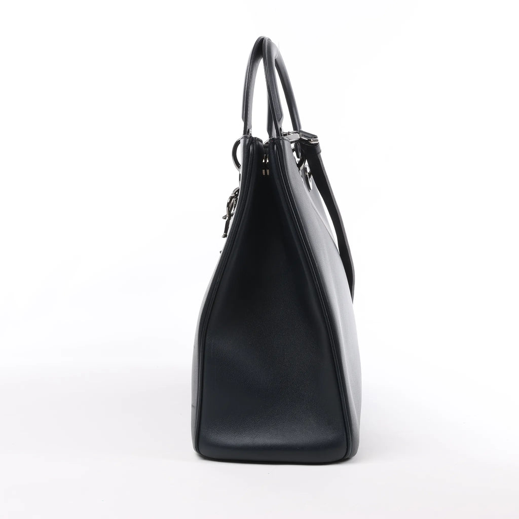 Dior Diorissimo Smooth Leather Large 2Way Handbag in Black x Rose Indien