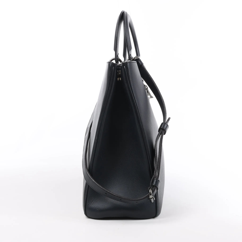 Dior Diorissimo Smooth Leather Large 2Way Handbag in Black x Rose Indien