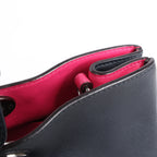 Dior Diorissimo Smooth Leather Large 2Way Handbag in Black x Rose Indien