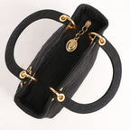 Dior Lady Dior Cannage Nylon Handbag in Black