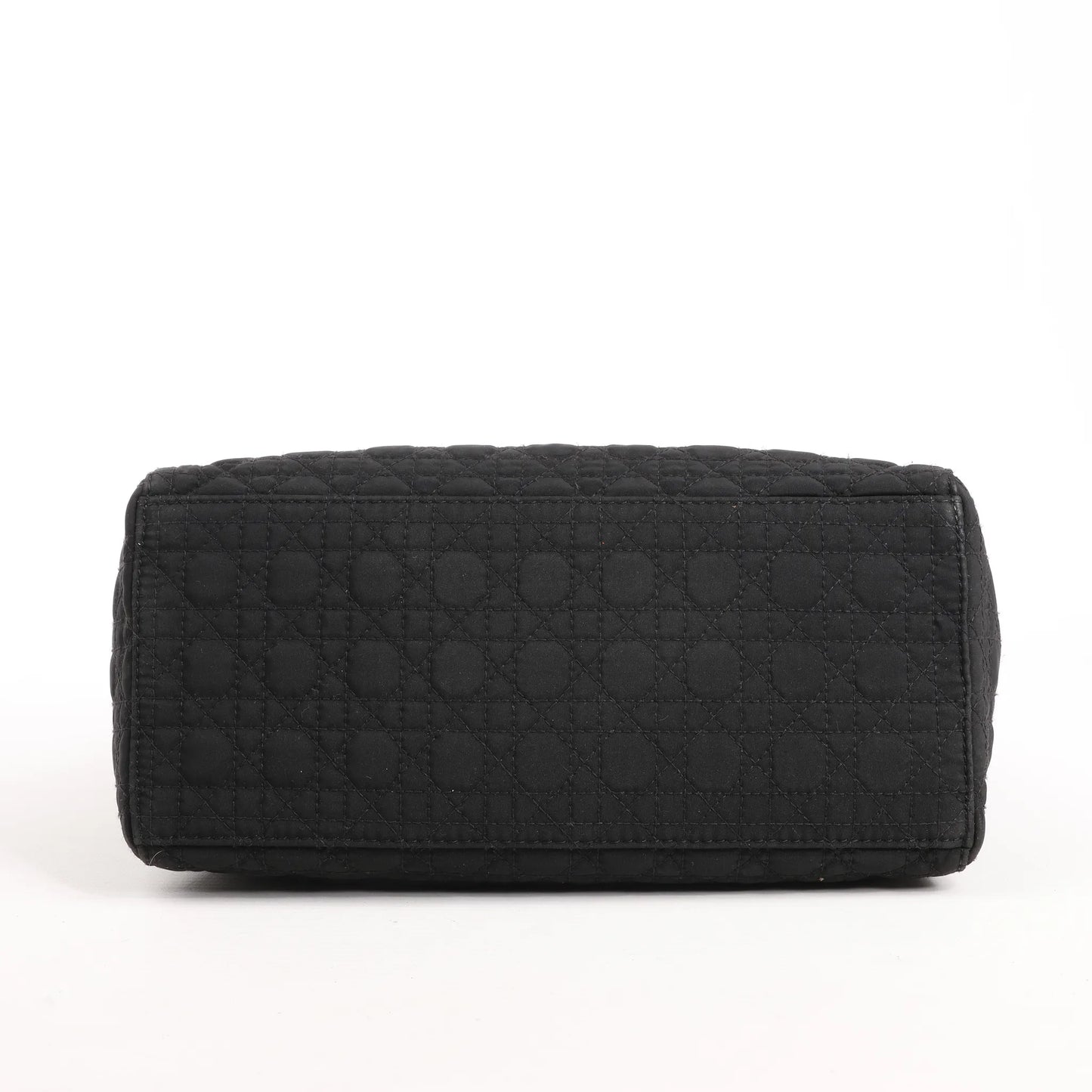 Dior Lady Dior Cannage Nylon Handbag in Black