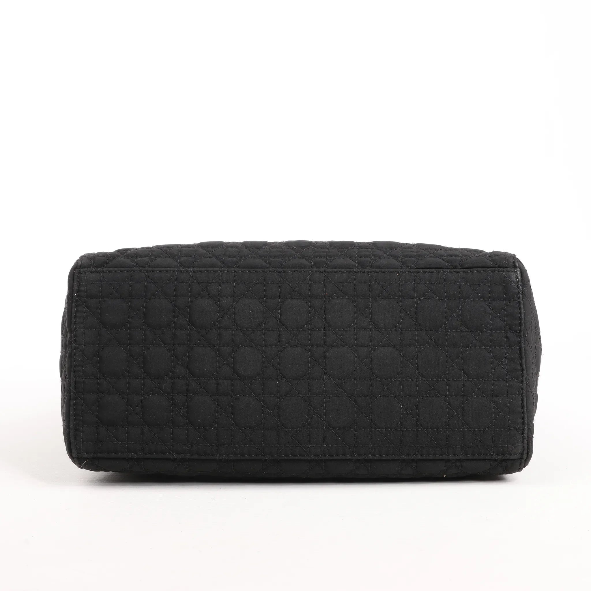Dior Lady Dior Cannage Nylon Handbag in Black