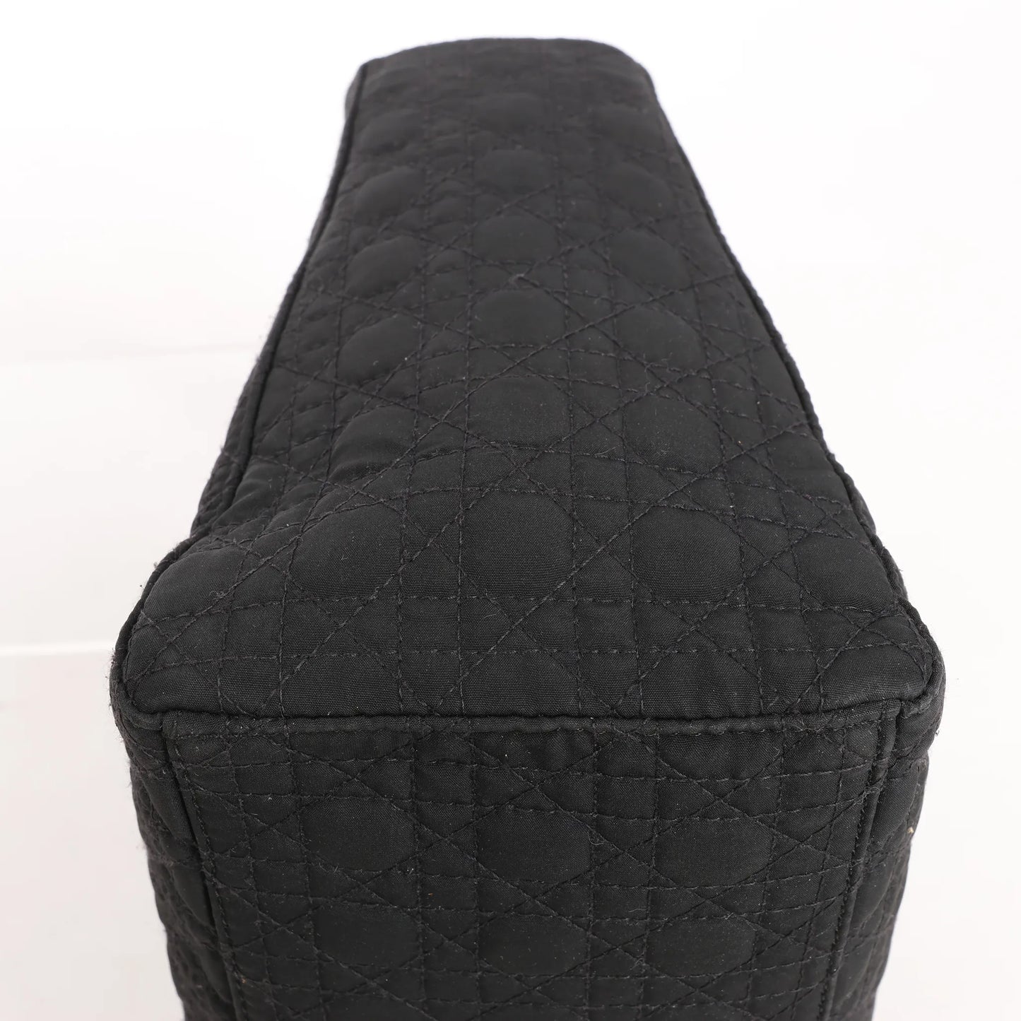 Dior Lady Dior Cannage Nylon Handbag in Black