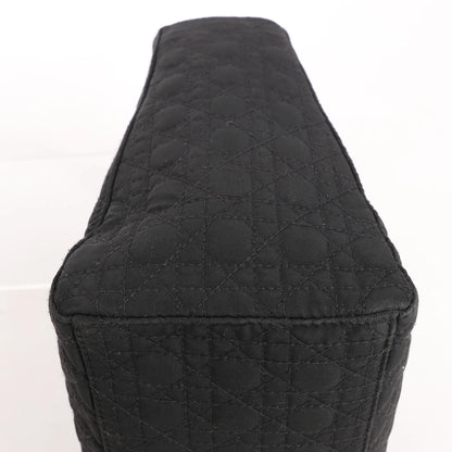 Dior Lady Dior Cannage Nylon Handbag in Black