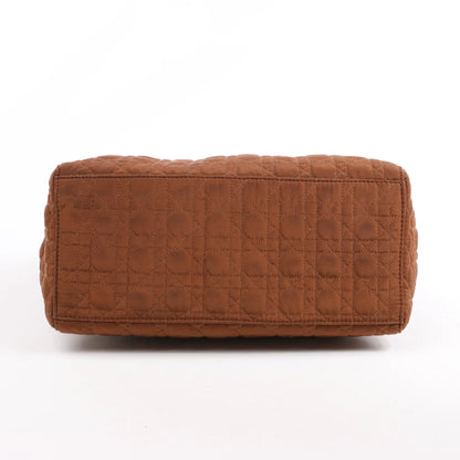 Dior Lady Dior Cannage Nylon Handbag in Brown