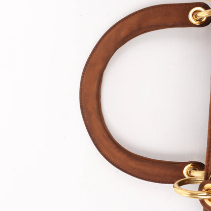 Dior Lady Dior Cannage Nylon Handbag in Brown