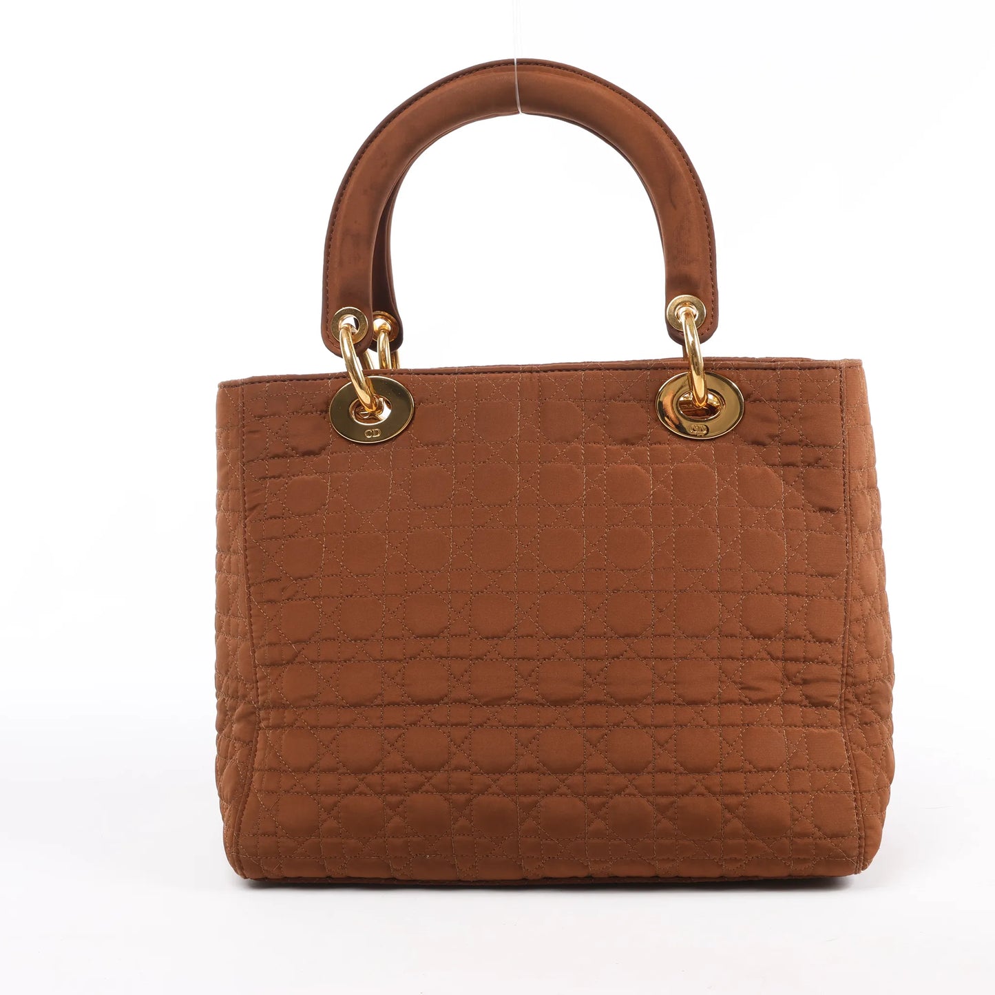 Dior Lady Dior Cannage Nylon Handbag in Brown