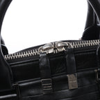 Bolso de mano grande de 2 vías Dior Diorissimo de cuero liso en negro x Rose Indien