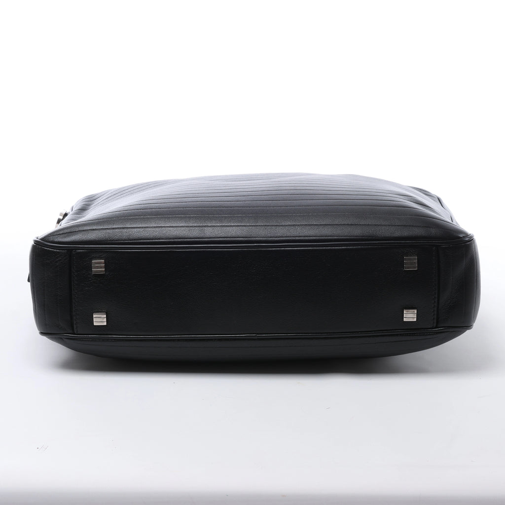 Bolso de mano grande de 2 vías Dior Diorissimo de cuero liso en negro x Rose Indien