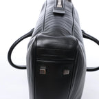 Bolso de mano grande de 2 vías Dior Diorissimo de cuero liso en negro x Rose Indien