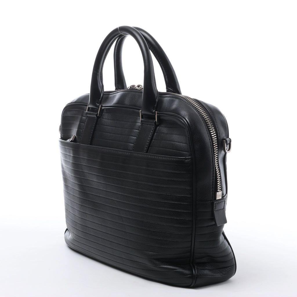 Bolso de mano grande de 2 vías Dior Diorissimo de cuero liso en negro x Rose Indien