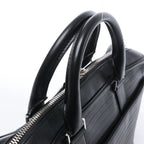 Bolso de mano grande de 2 vías Dior Diorissimo de cuero liso en negro x Rose Indien