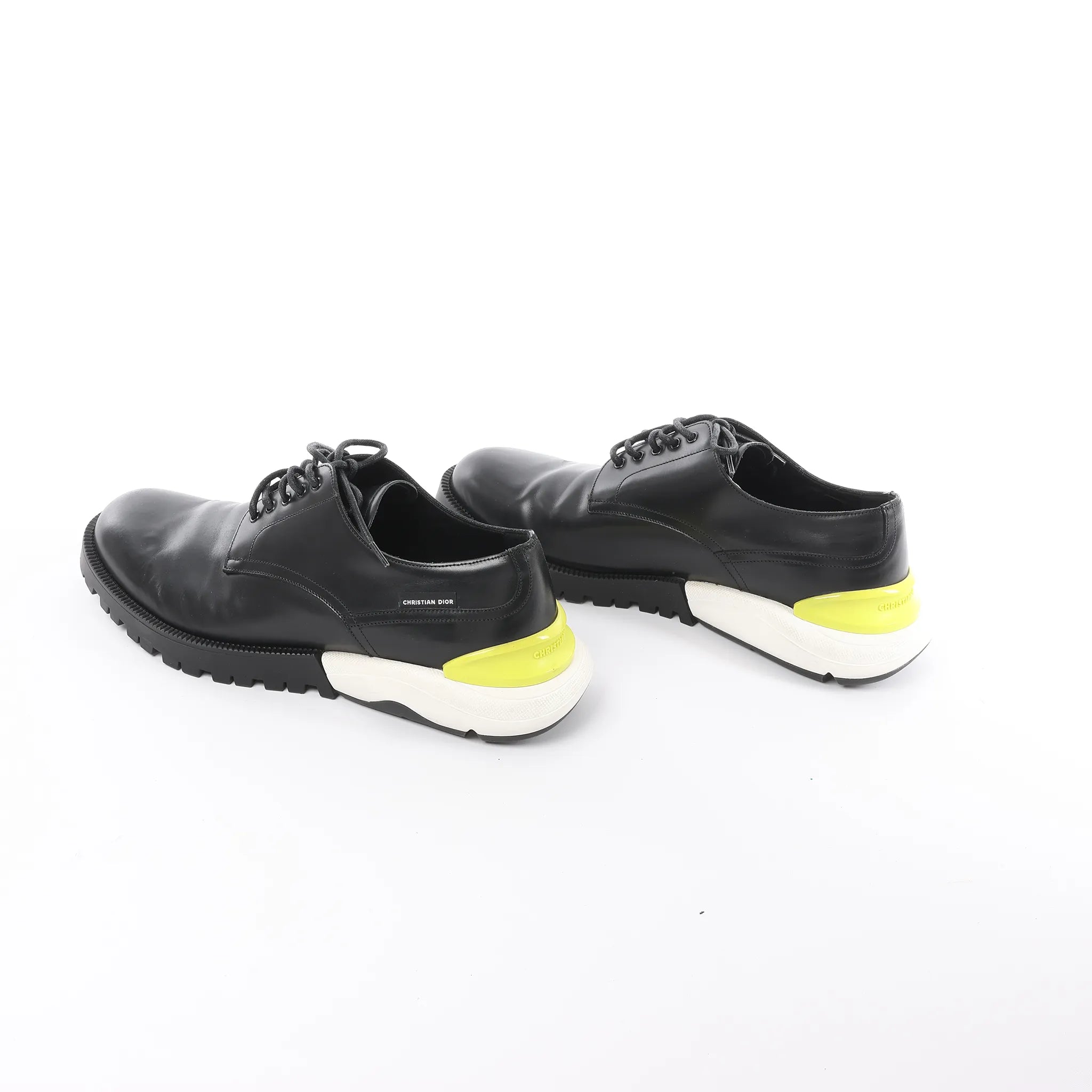 Dior Derby Hybrid Sole Leather Sneakers in Black, Size 42.5 EU