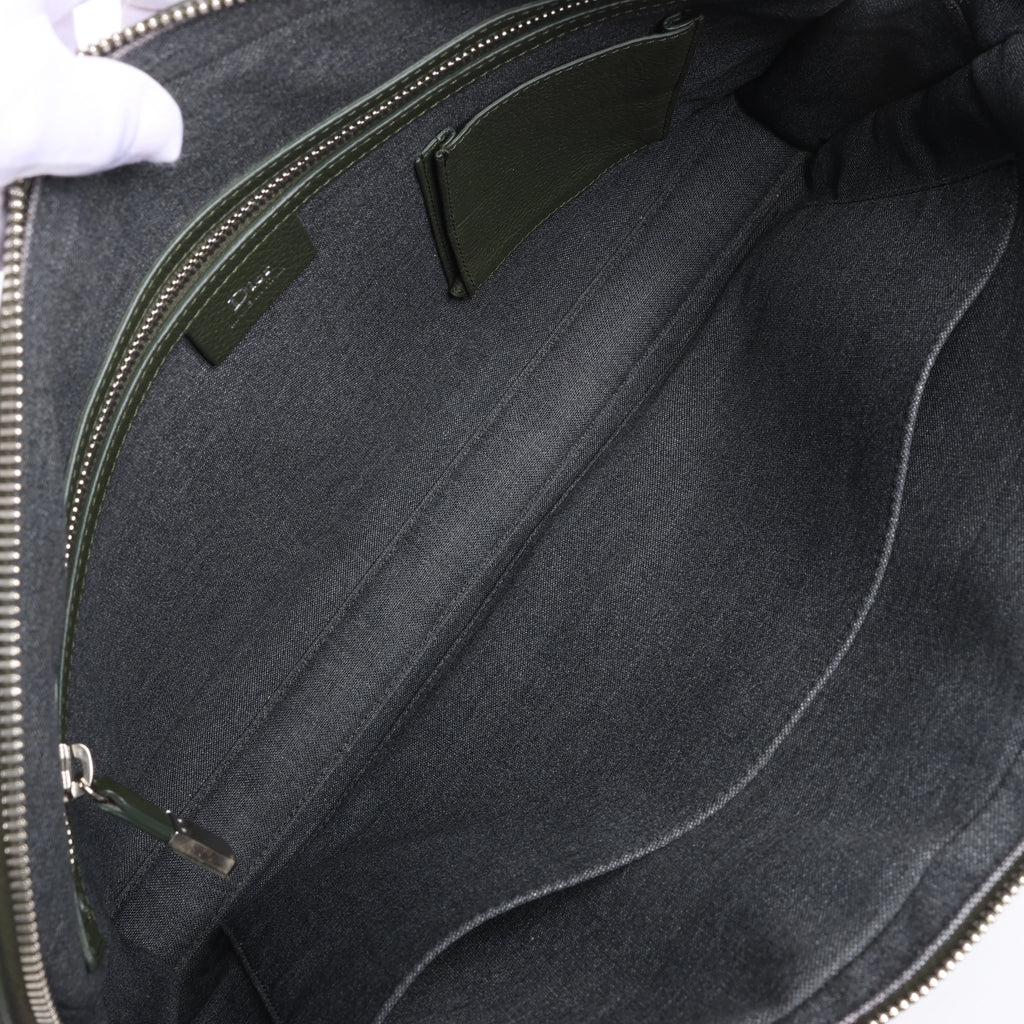 Bolso de hombro grande Dior Book Tote de lona caleidioscópica en azul marino