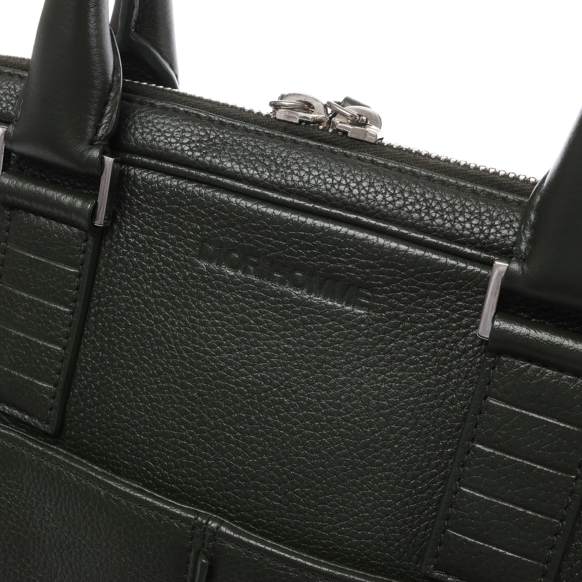 Dior Homme Leather Business Handbag in Green